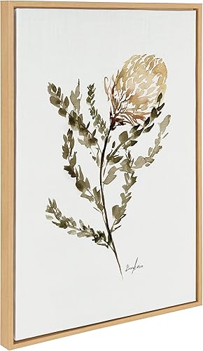 Miniatura 5 de Kate and Laurel Sylvie Wild Banksia - Lienzo enmarcado para pared, 18 x 24 pulgadas, natural, arte natural para pared