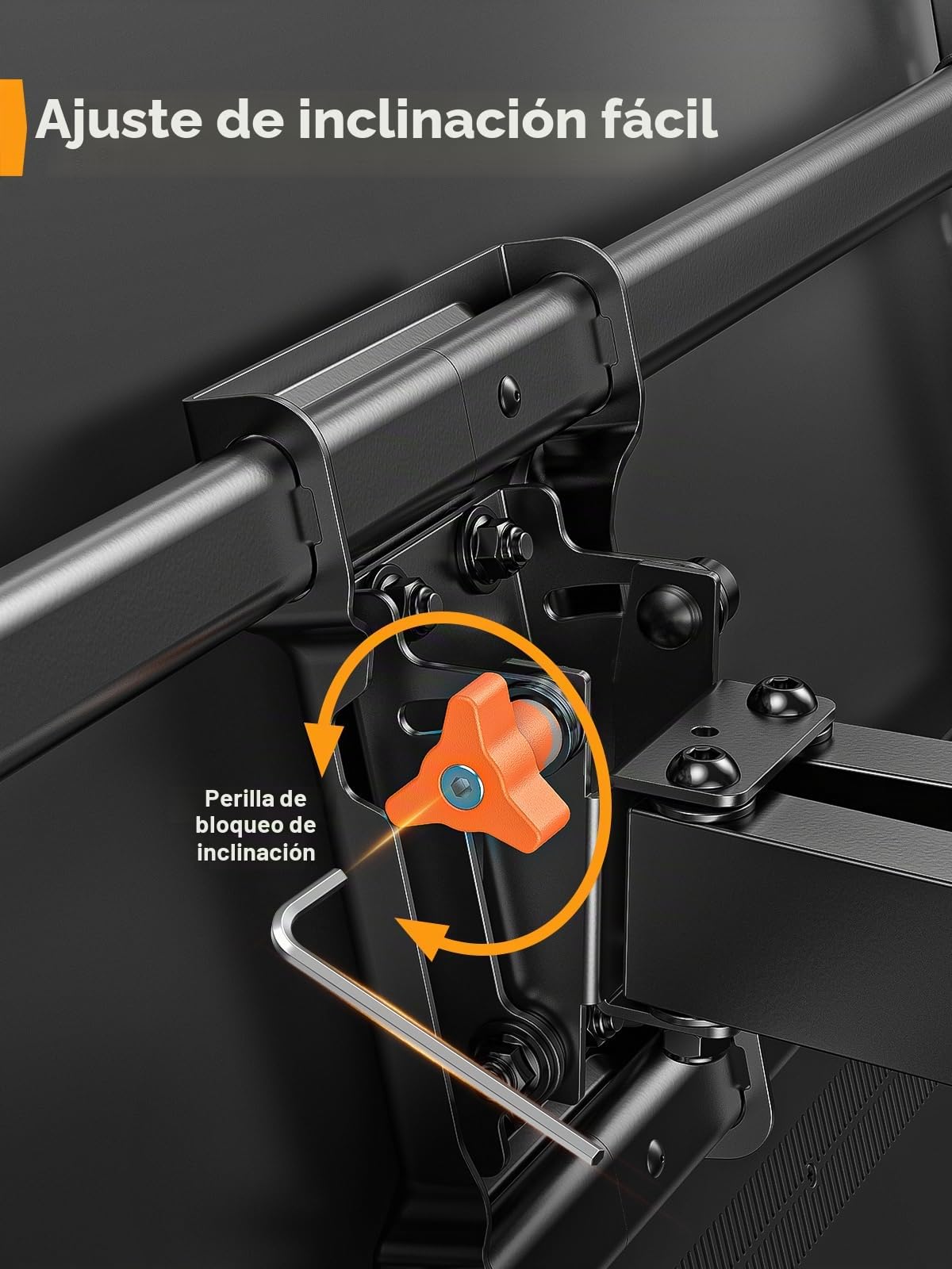 Soporte TV Pared con Movimiento Completo Perlegear, para TV de 42 a 90 Pulgadas y hasta 68 kg, con Brazos Articulados Dobles, Inclin sin Herram, Gir, Exten y Nivel, VESA Máx 600x400mm, Modelo PGLF8