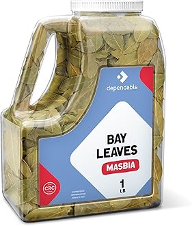 Dependable Foods Bay Leaves – 1 Lb. Bulk Jar - 100% Natural, Non-GMO, Salt-Free | Kosher, Allergen-Free | Nature’s Aroma