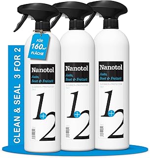 Nanotol 2in1 Auto Cleaner & Protector – Reinigung und Nano Versiegelung für Lack, Glas & Kunststoff, Scheibenversiegelung Auto – 2+1 Gratis, 3 x 1000 ml