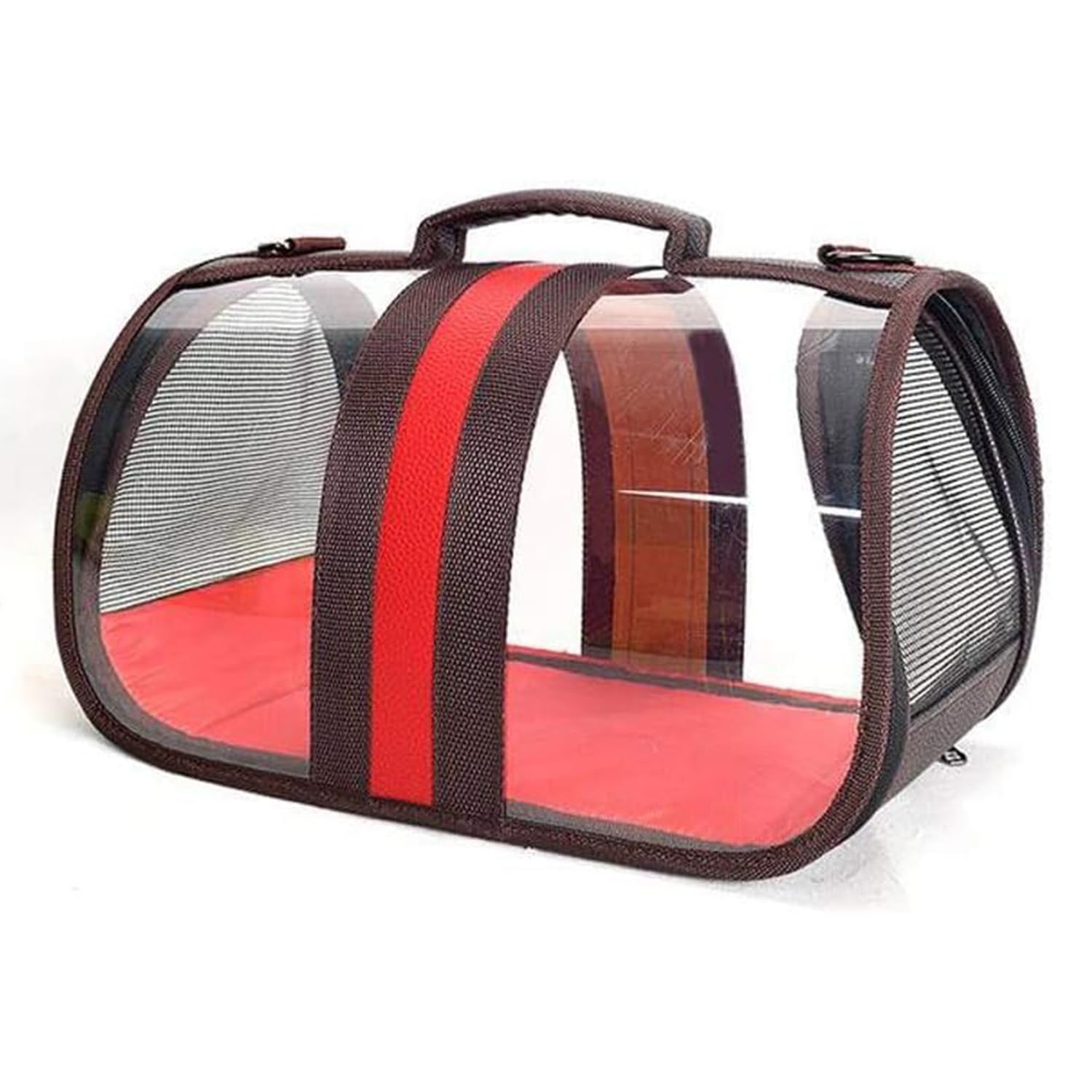 Emily Pets Transparent Cat Carrier Pet Handbag Travel See-Through Design Breathable Shoulder Bag for Cats and Puppies (Small, Red) (B0CX97MK97) Amazon Price History, Amazon Price Tracker