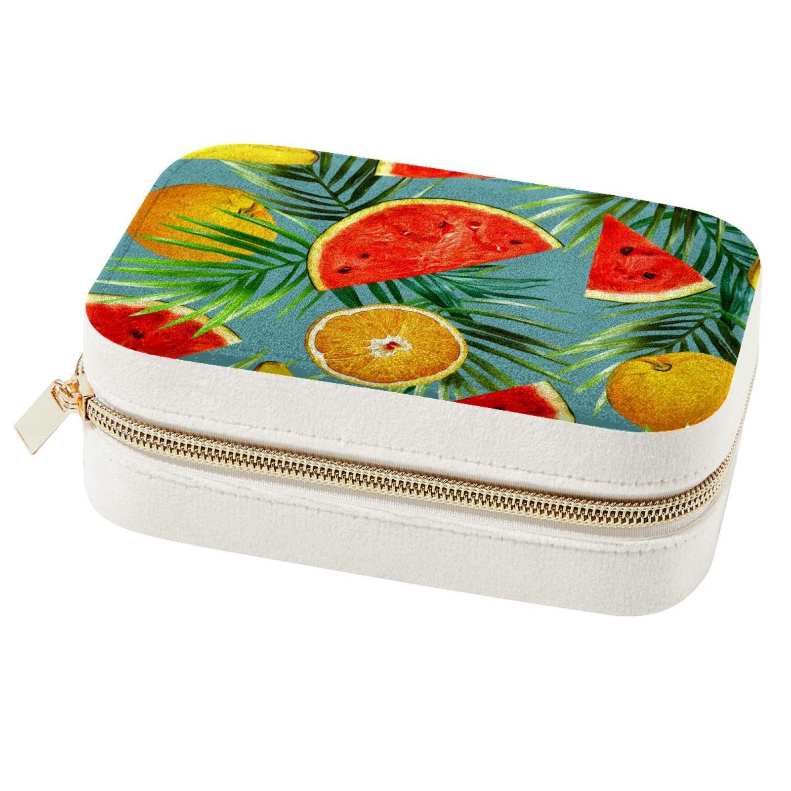 Boîte à bijoux de voyage fruitée pour organiser vos bagues en vacances