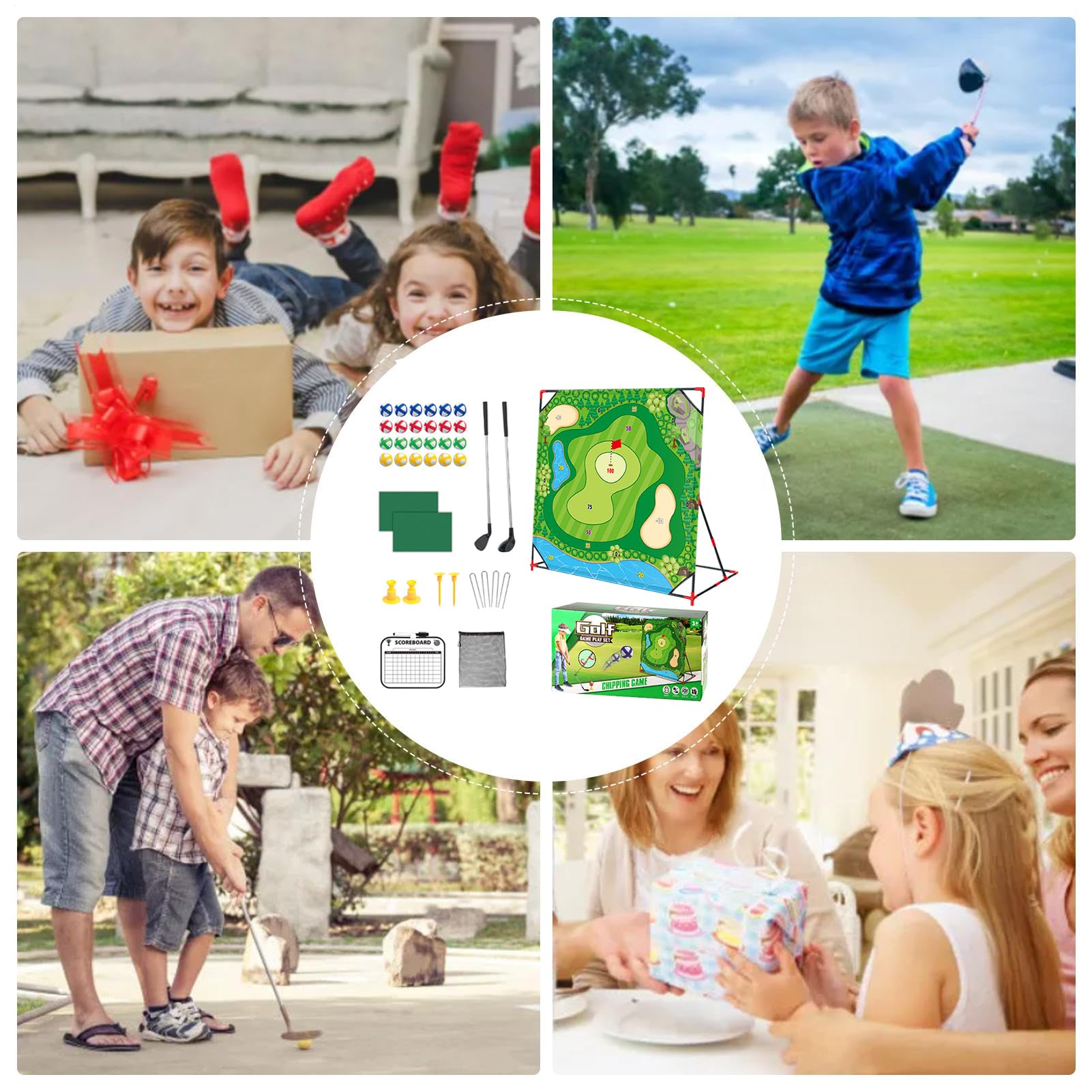 Jeu de tarif de golf, jeux de golf pour les - Pratique de golf intérieure - avec un sac de rangement de billes de club, mettre des activités sportives de jouets d'entraînement pour les adultes à la ma