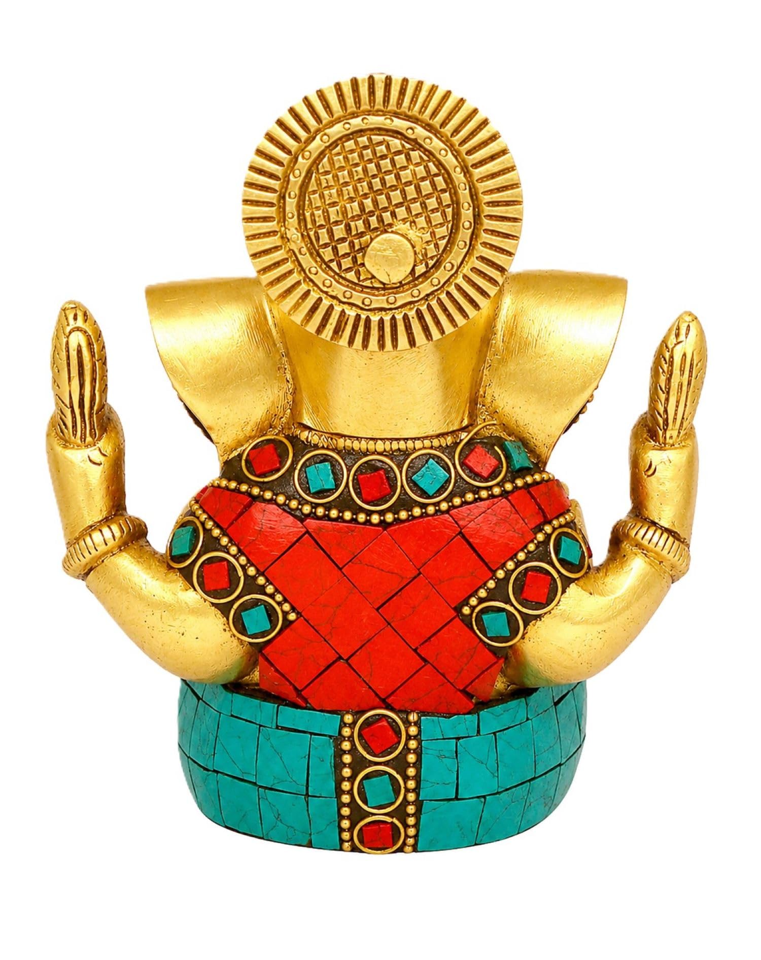 Brass Ganesha Statue - Health & Happiness Decor -5