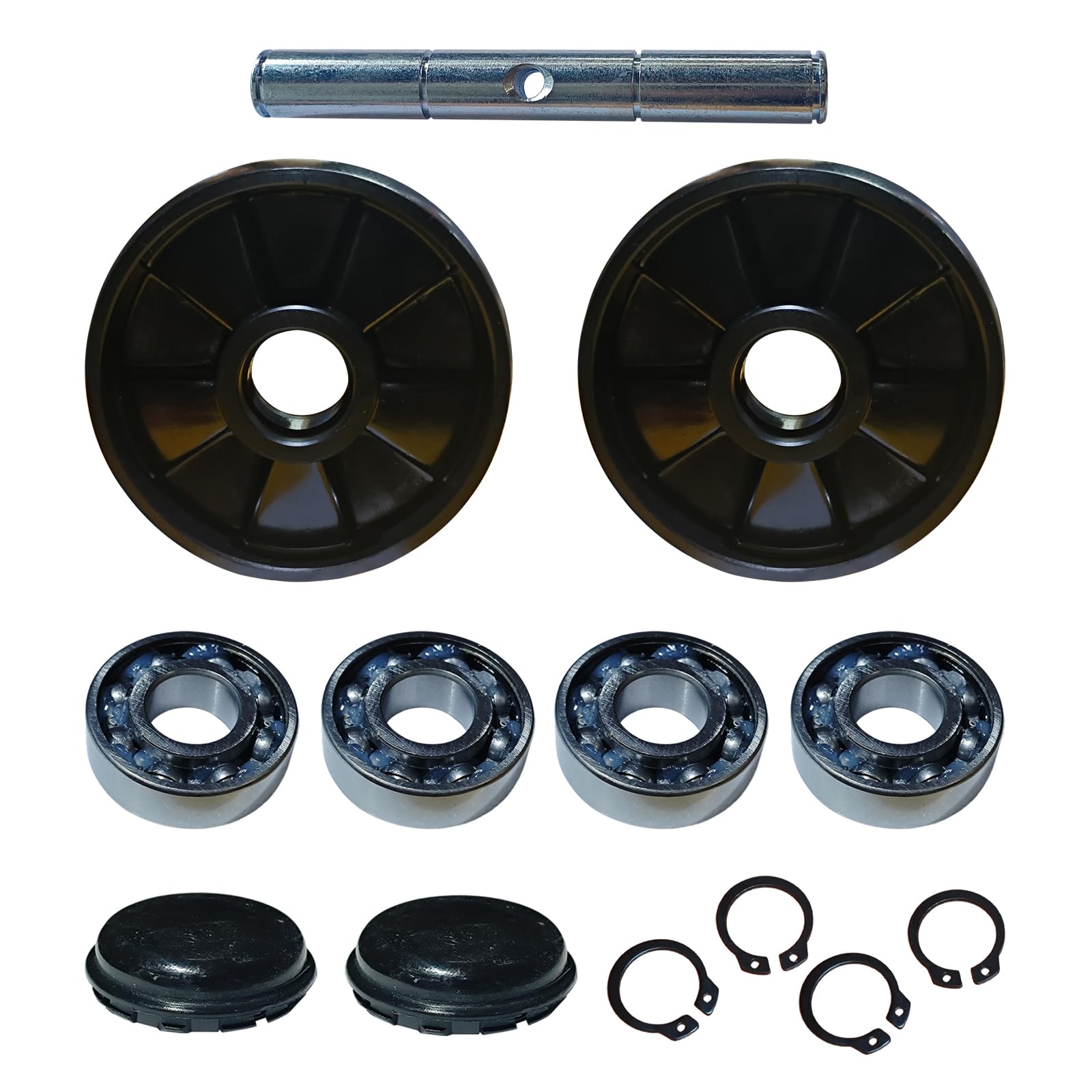 Tory Carrier Pallet Jack Steering Wheels 7 inch x 2 inch Nylon wheels with dust caps - A Pair