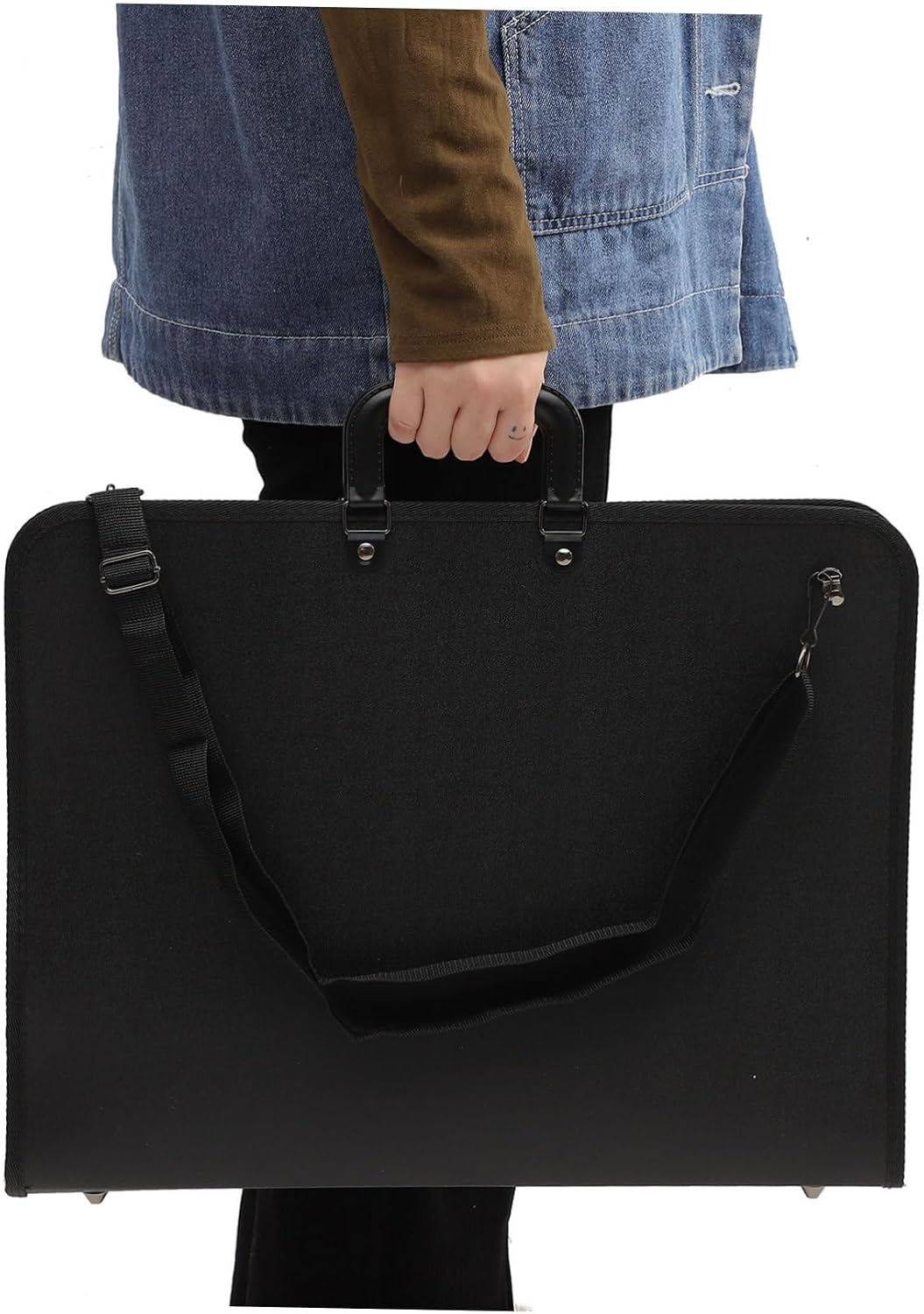 OSALADI Art Painting Portfolio Bag Sketch Carrier Side Pockets for Supplies Art Organizer for Traveling Artists and Outdoor Drawing