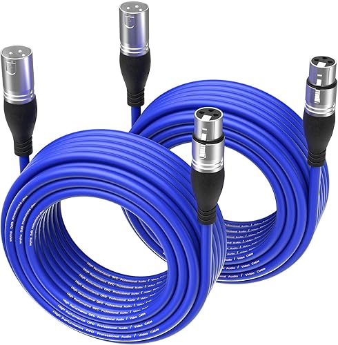 Miniatura 83 de EBXYA Cable XLR de 1.5 pies, paquete de 6 unidades, cable de micrófono equilibrado premium con cable XLR de 3 pines macho a hembra, color negro