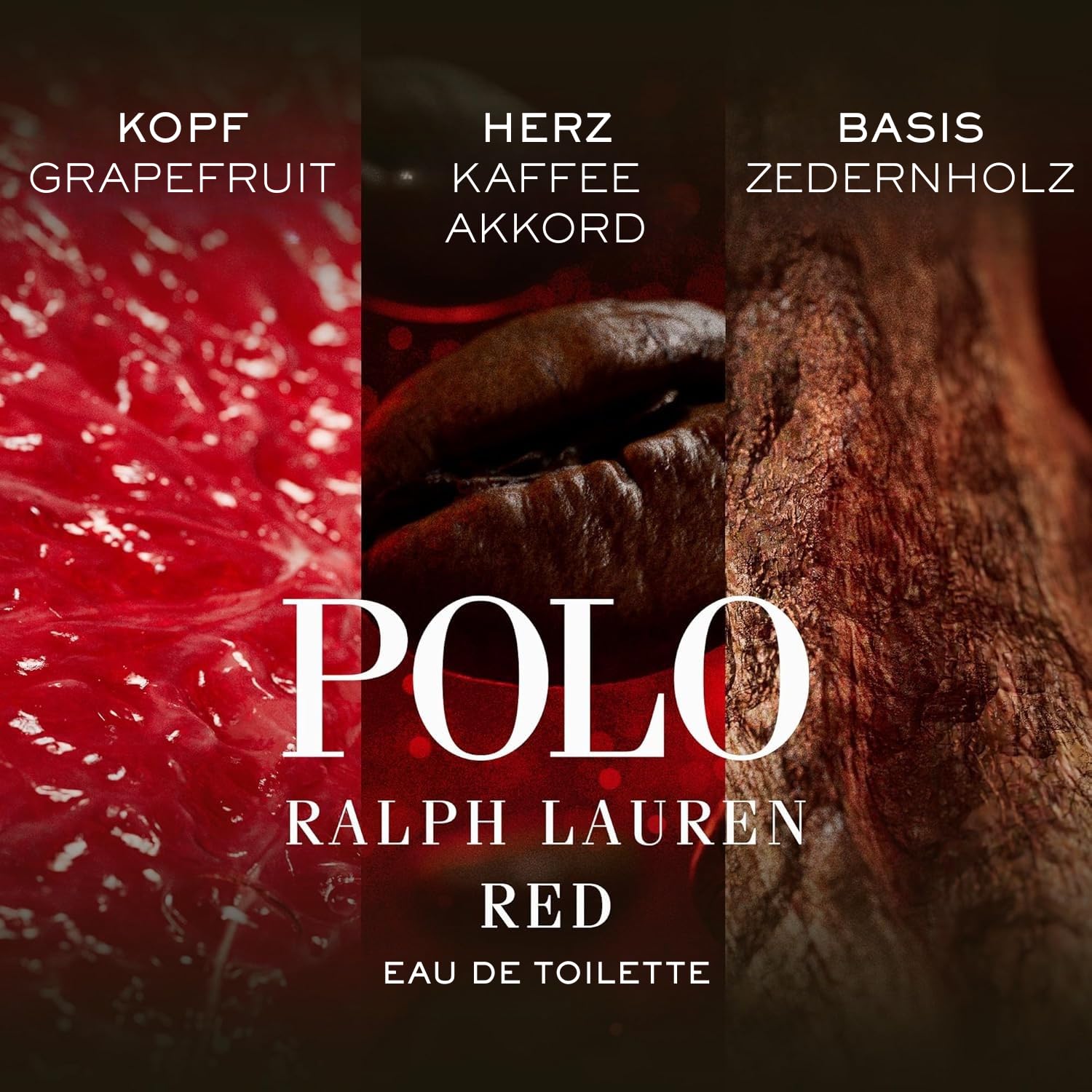 Ralph Lauren Polo Red Eau de Toilette für Herren, fruchtig-würziger Duft mit Grapefruit, rotem Safran & Zedernholz, für selbstbewusste Männer