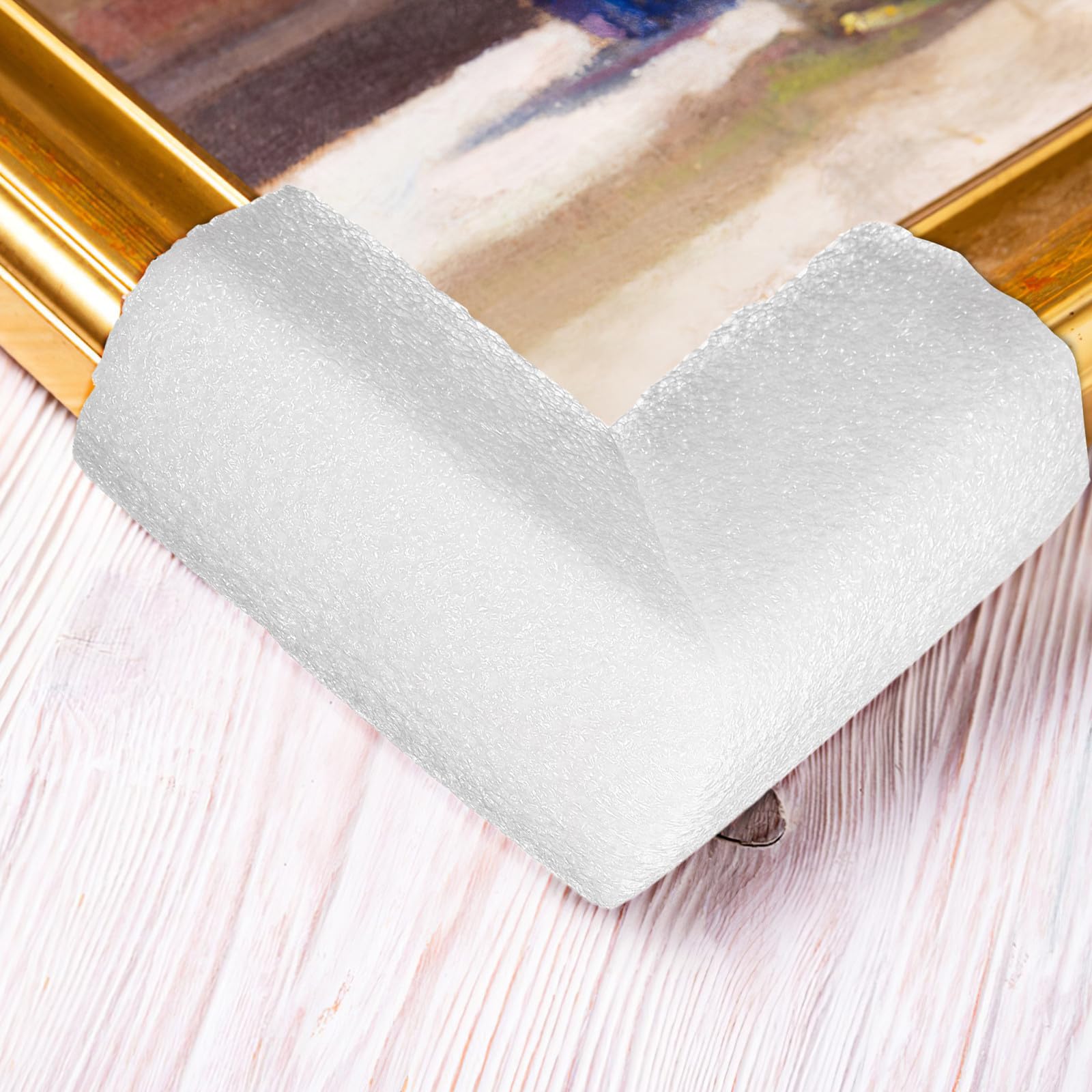 ibasenice Protections D'angle en Mousse Epe Blanc 24 Pièces Légères et Résistantes pour Emballage et Déménagement de Tableaux et Cartons Fragiles