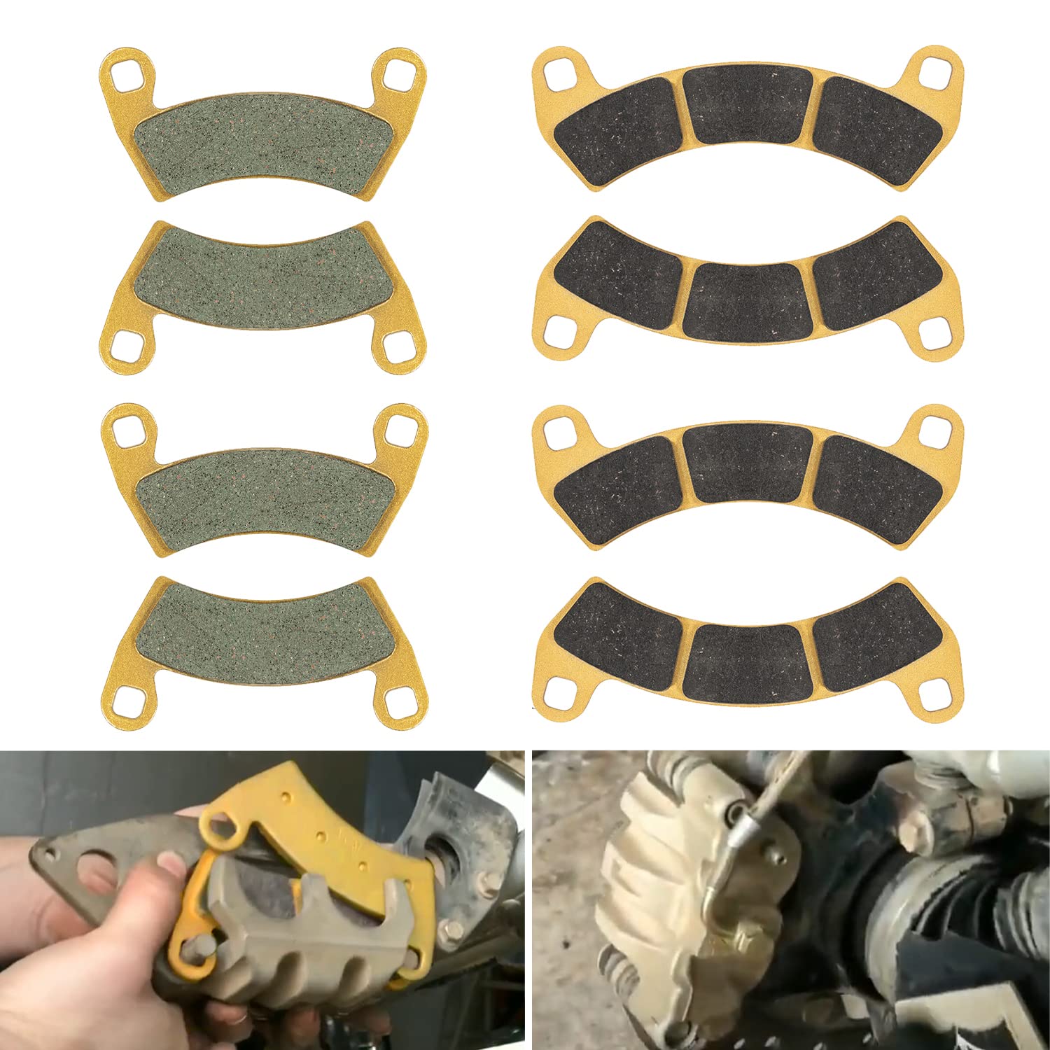 Front and Rear Severe Duty Brake Pads for Polaris RS1 RZR XP4 Turbo Brake Pads 2016 2017 2018 2019 2020 2021 Replaces for 2206231 2205949