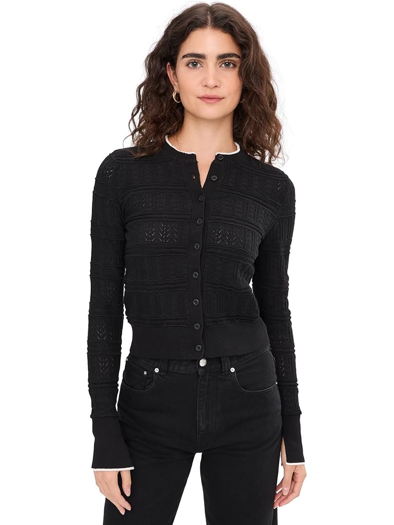 Black Madewell Solid Everleigh Stitch Cardigan
