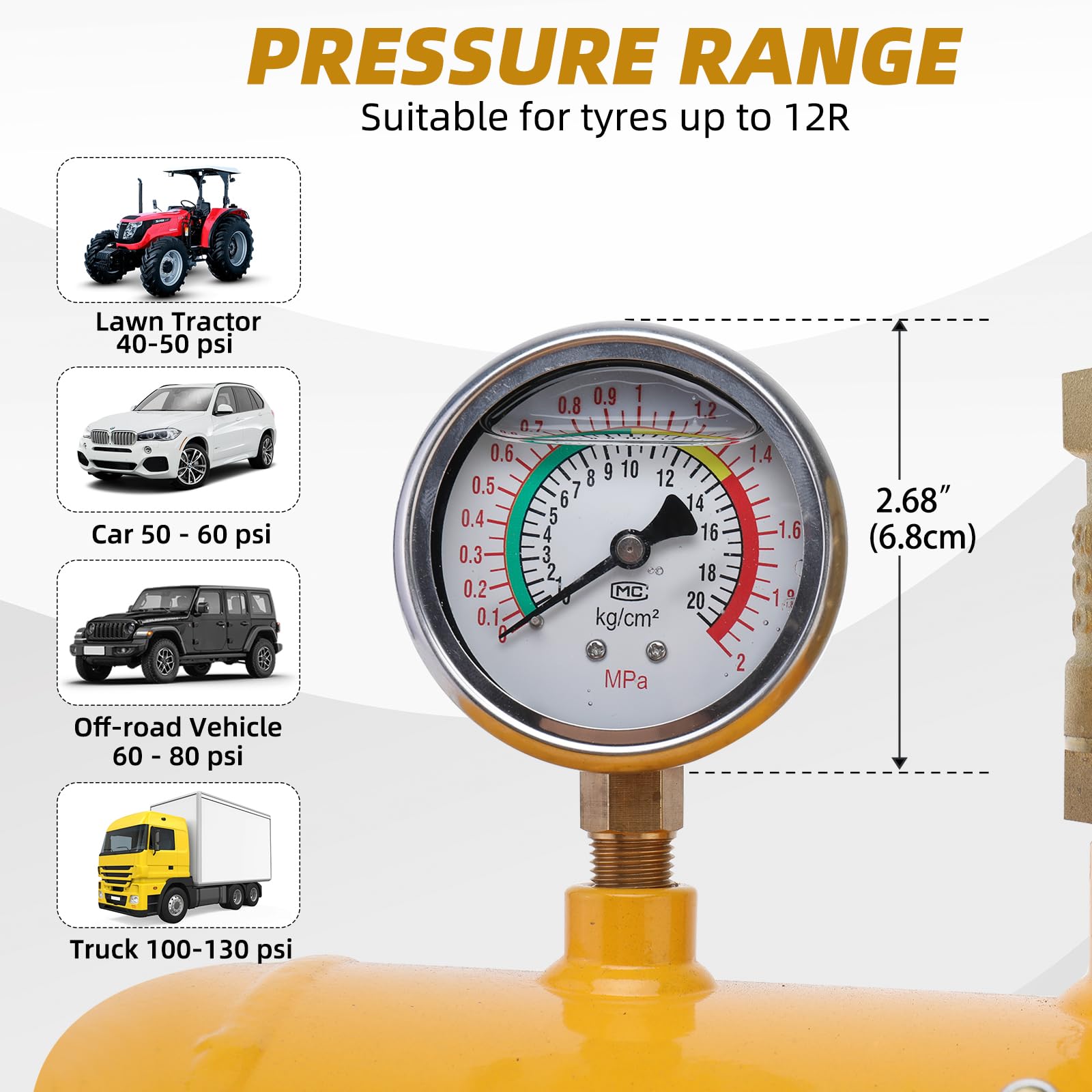 FreeTec - Compressore Pneumatici Air Booster, 20 l