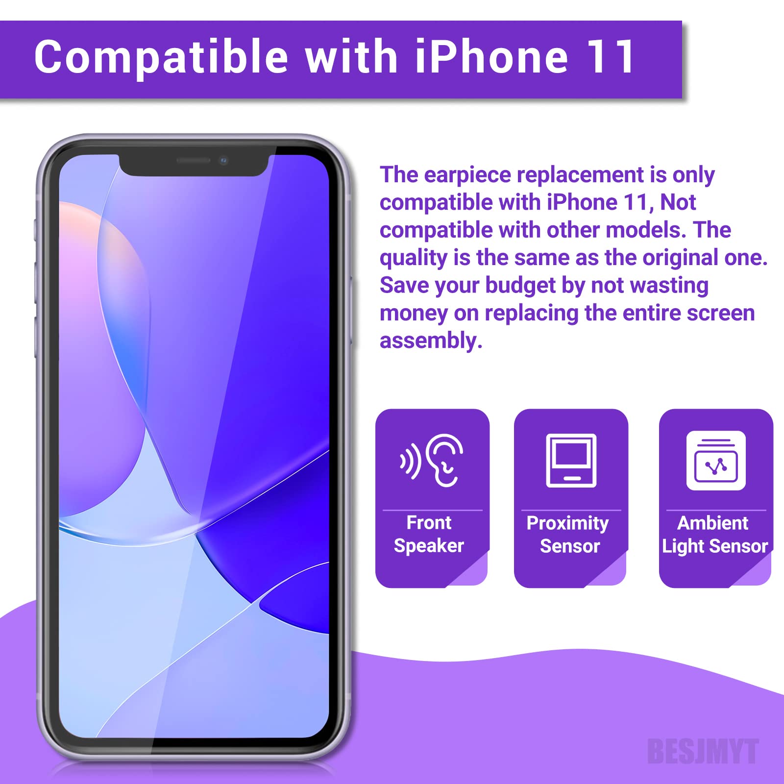 Amazon.co.jp: iPhone 11 イヤースピーカー交換用修理キット 新しい