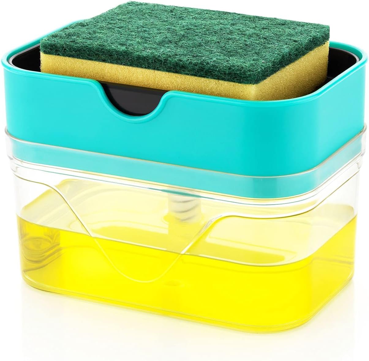 GOLWYN Plastic Soap Dispenser For Kitchen Accessories Items Dish Utensils (450 Milliliters), Multicolour