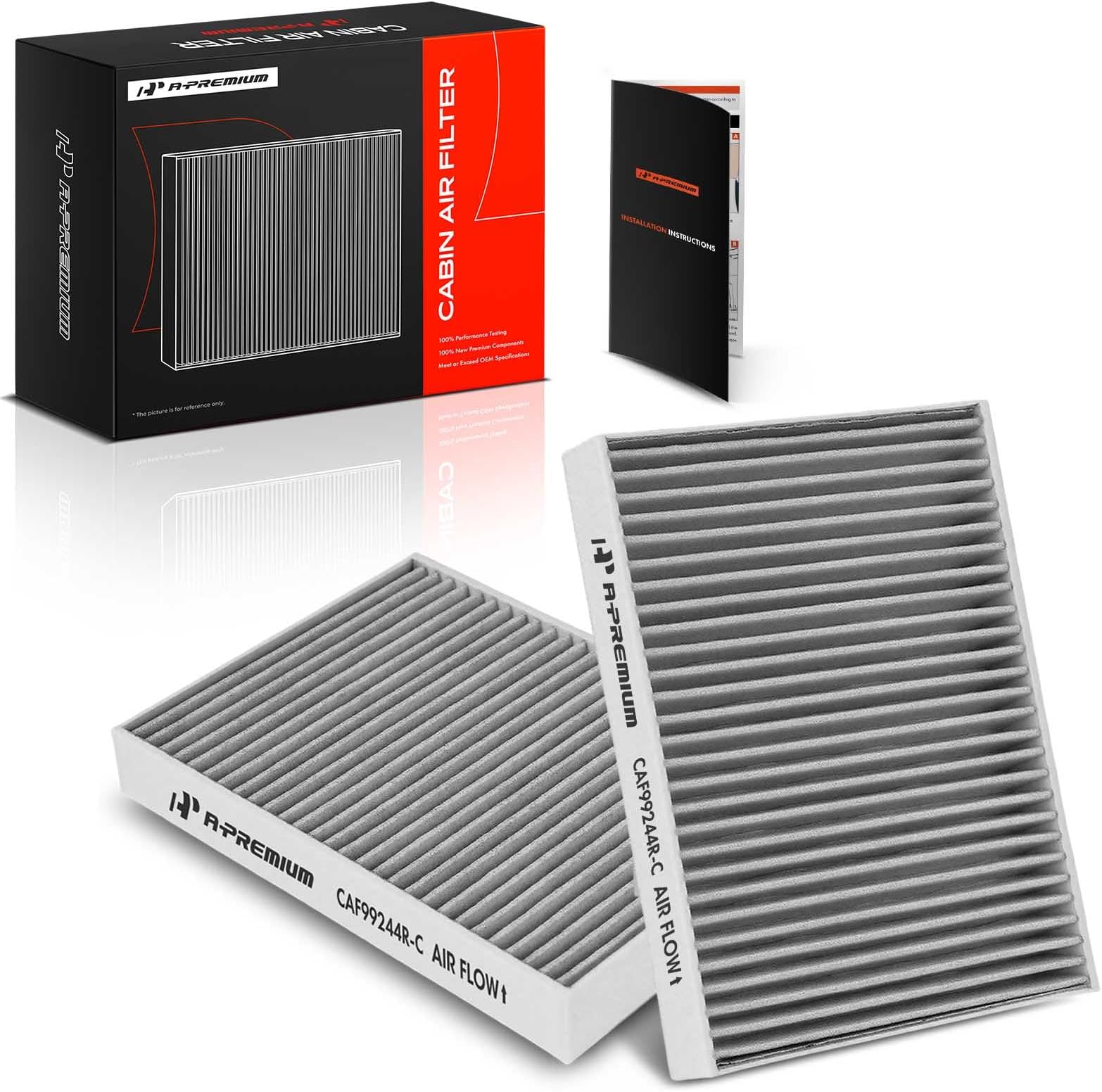 2-PC Cabin Air Filter with Activated Carbon Compatible with BMW 530i, 530i xDrive, X5, X6, X7, 530e, 540i, 540i xDrive, 740i, 750i, 750Li xDrive, 840i, Alpina B7, M5, M550i xDrive, M8