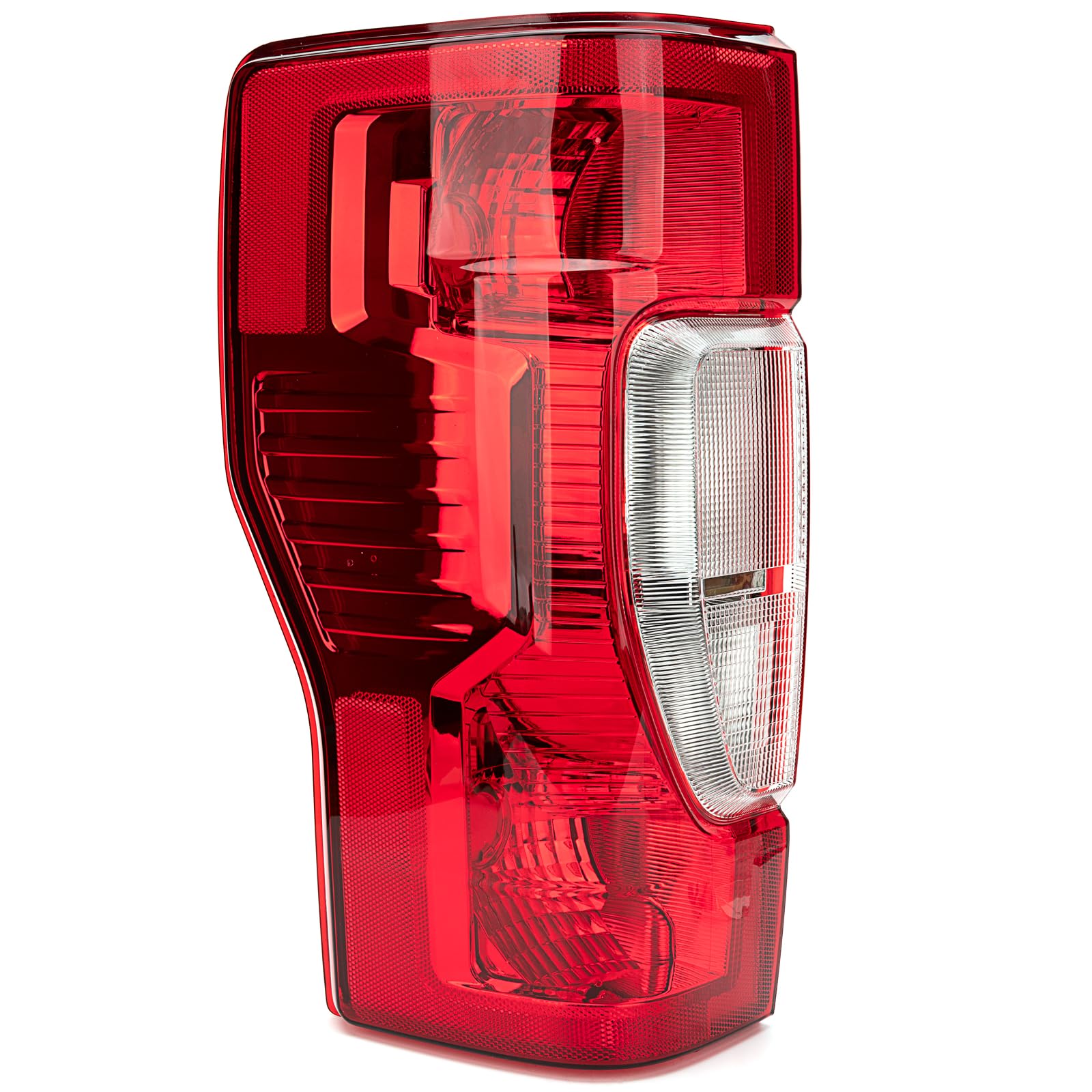 left driver side rear tail light assembly compatible with 2020-2022 ford f250/f350/f450 super duty rear taillight tail lamp halogen brake lamp(w/o blind spot) (w/o led)