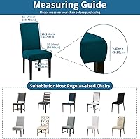 Vista 212 de Juego de 6 fundas elásticas para sillas de comedor, extraíbles y lavables, para sillas de comedor, hotel, ceremonia
