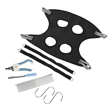 Pet Restraint Bag, Breathable Comfortable Dog Grooming Hammock Multipurpose for Cat for Trimming Nail S