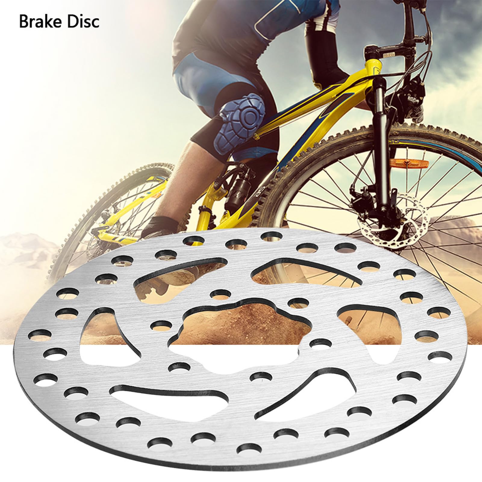 Disco Freno Bicicletta 180mm - Acciaio Inox, 6 Fori, Per MTB E City Bike - Foto 2