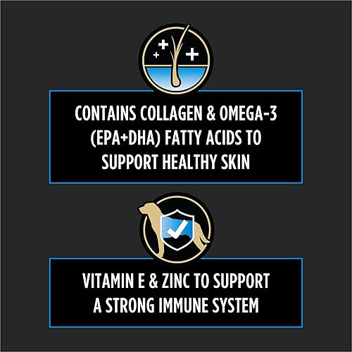 Miniatura 3 de Purina Pro Plan - Suplementos veterinarios para el cuidado de la piel para perros con aceite de pescado omega-3 y EPA y DHA (paquete de 1) bolsas de