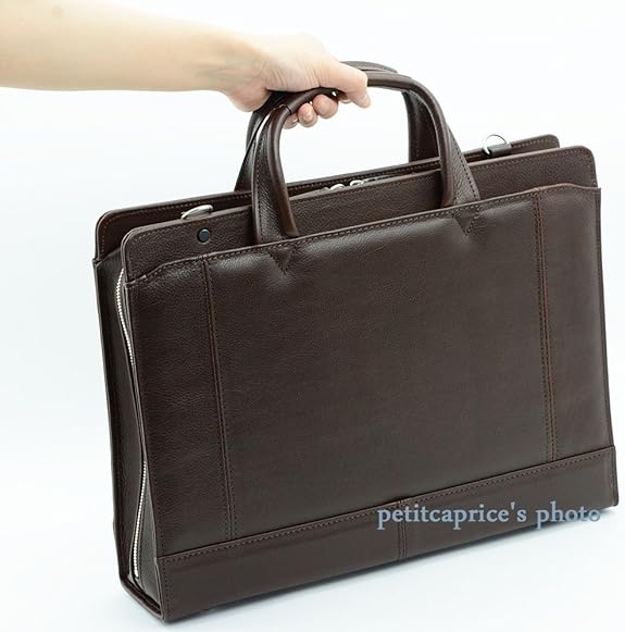 Amazon | ブリーフケース チョコ ビジネスバッグ 日本製 牛革 レザー