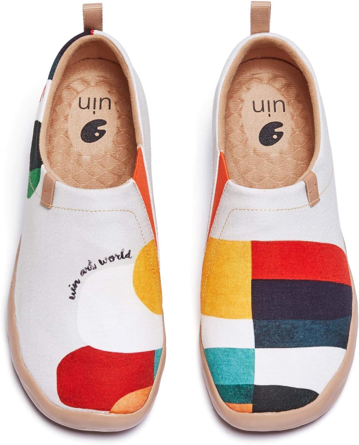 Women Loafers Flat Shoes Slip On Walking Travel Canvas Lightweight Comfort Art Painted Loafer Shoes