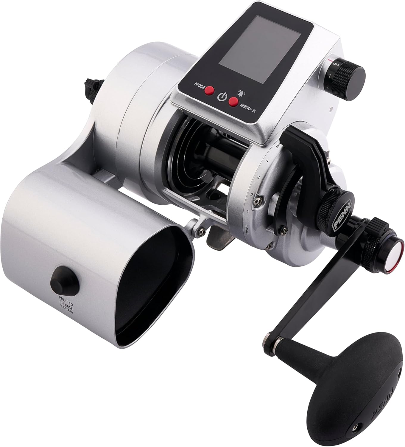 PENN Fathom Electric Size 30 Conventional Fishing Reel, High-Performance Saltwater Reel, Autostop Feature for Hands Free Retrieve, Powerful Motor, Battery Not Included