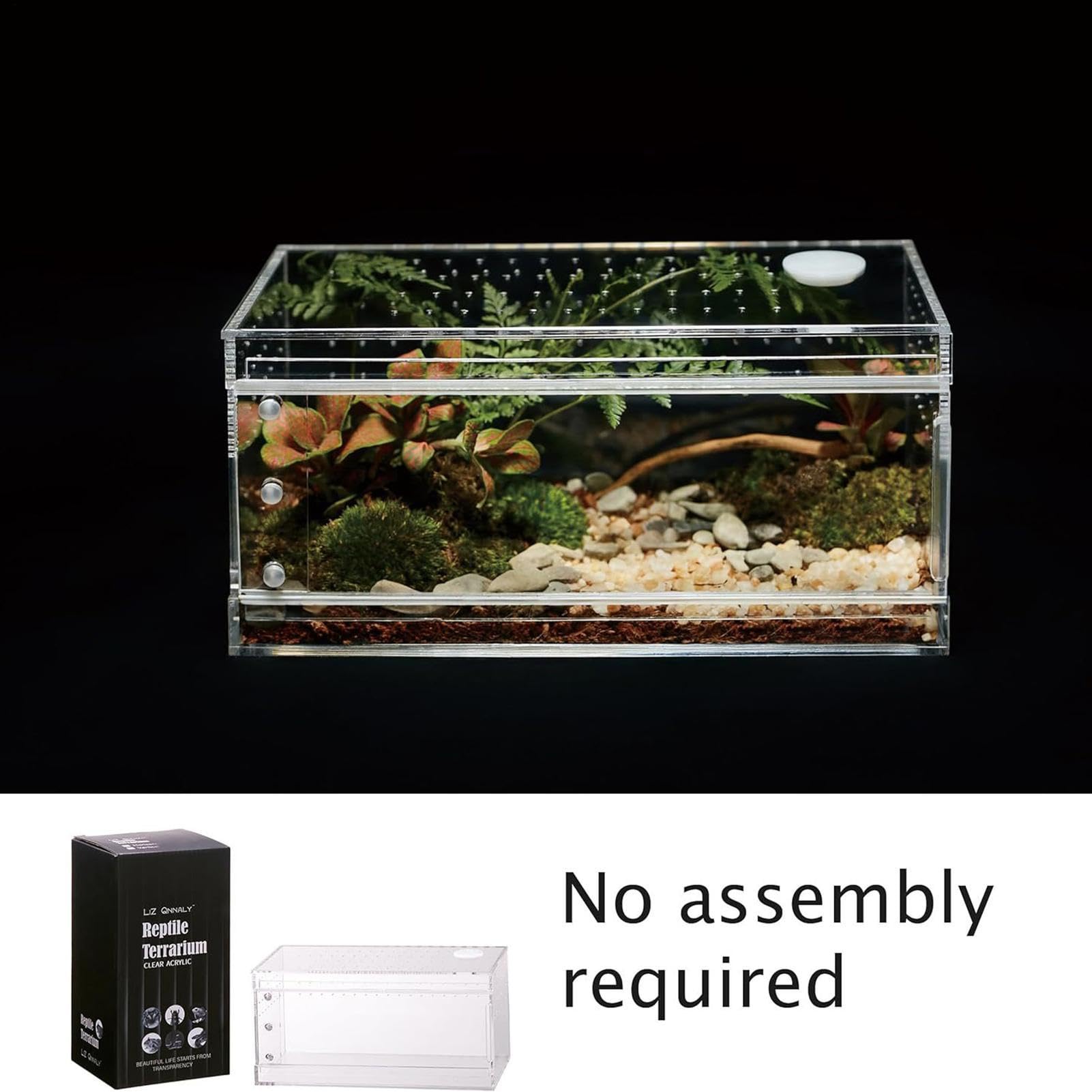 Terrario Para Reptiles A Prueba De Escapes, Transparente Y Transpirable