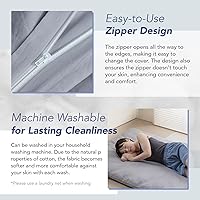 Vista 3 de MORIRIN - Funda con cremallera para colchón de futón japonés de piso, 100% algodón, fabricada en Japón, Twin-XL, gris