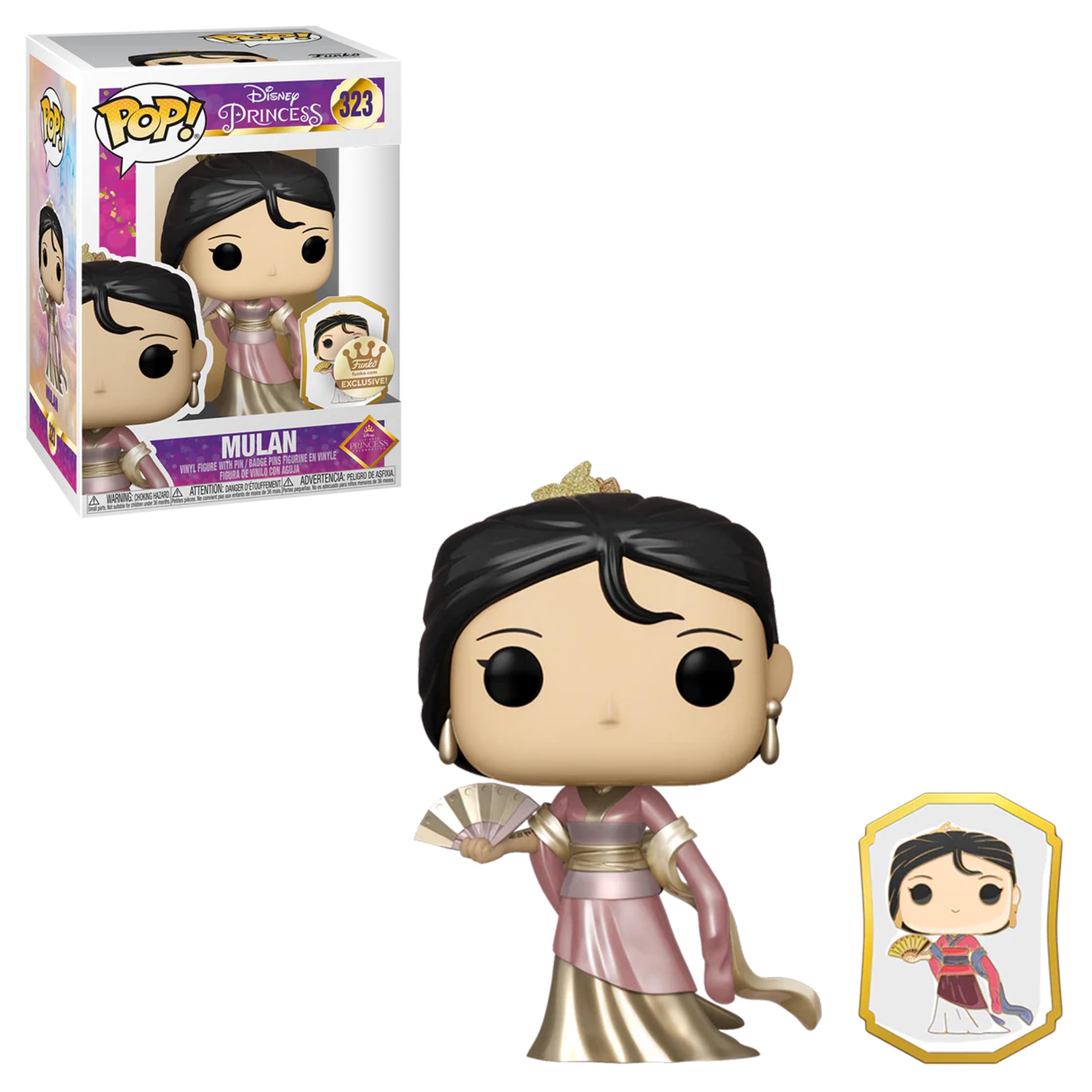 Amazon.com: Funko Pop! Disney Princess: Mulan (Oro) con Pin Figura Amazon.com: Funko Pop! Disney Princess: Mulan (Oro) con Pin Figura