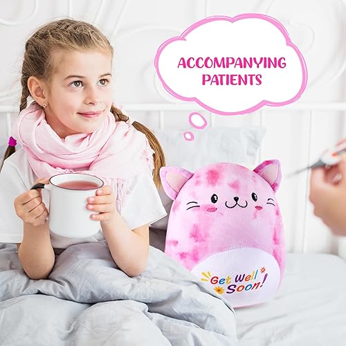 Miniatura 3 de Almohada de peluche con diseño de gato y vaca, regalo de condolencias, regalo de regalo para niños, niñas y mujeres (gato)