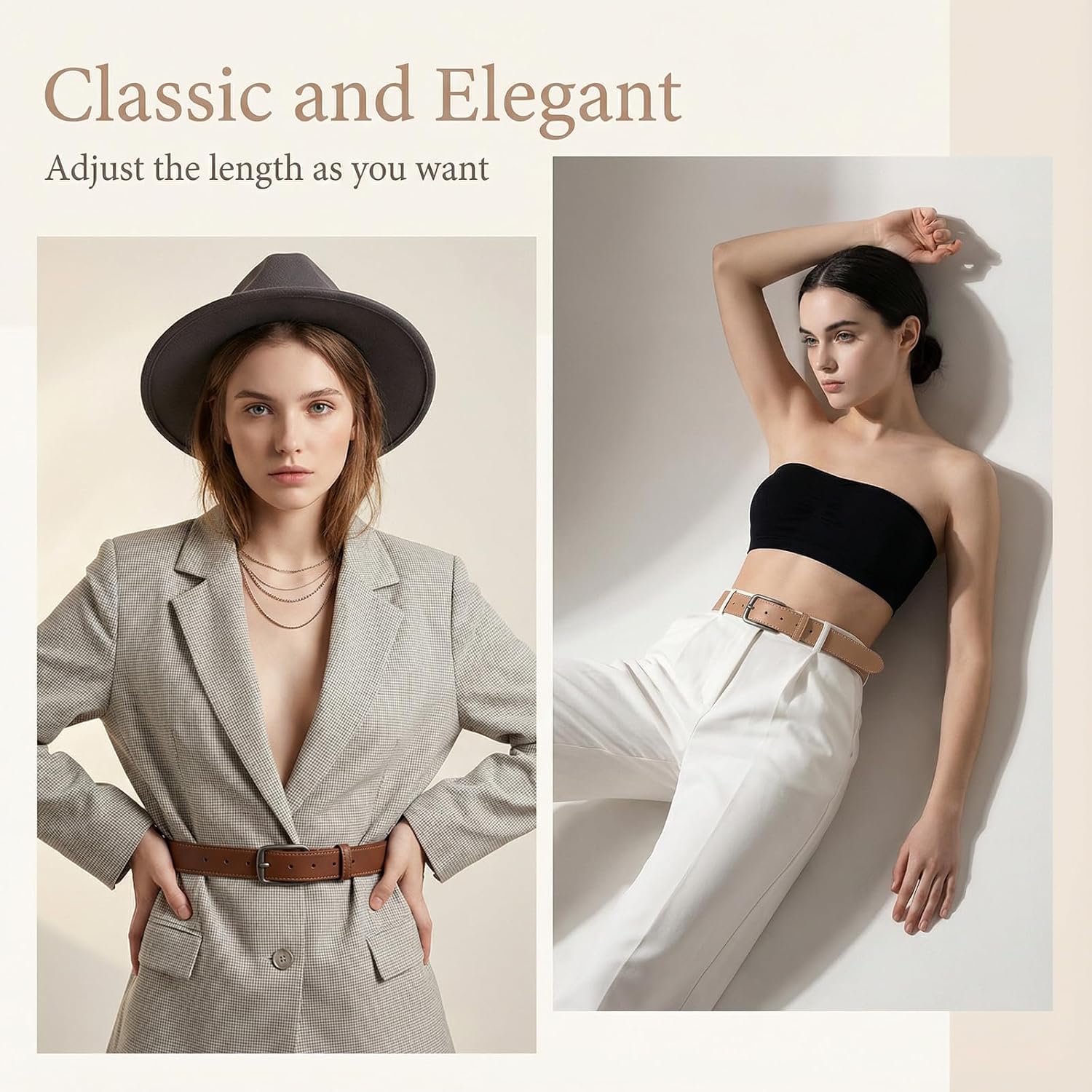 5 Pack Women Leather Belts for Jeans Ladies Waist Belt Women's Belt with Pin Buckle with Slive Buckle for Pants Dress