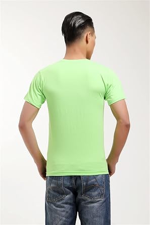 Men's Solid Colour Basic T-Shirt Short Sleeve Short-Sleeved Cotton T-Shirt Summer Beach T-Shirt Slim Fit