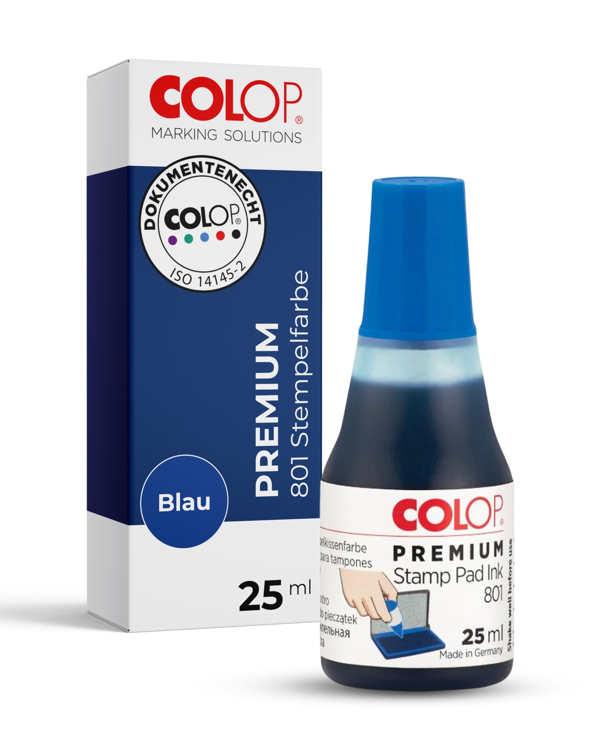 Colop Stempelfarbe Stempelkissen Premium Stempel-Farbe 801 blau