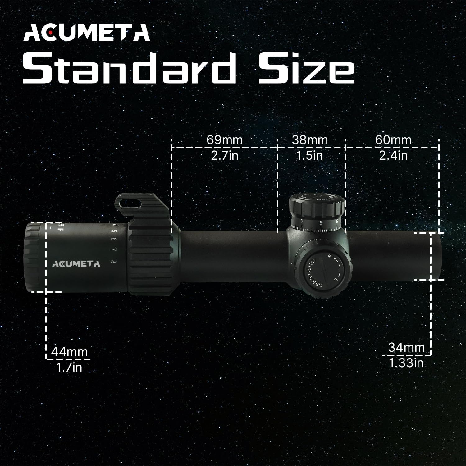 ACUMETA Oculus-ED 1.5-8X28 IR SFP Rifle Scope, 34mm Tube Tactical Scope with ED Optical System for Outdoor Hunting Activity