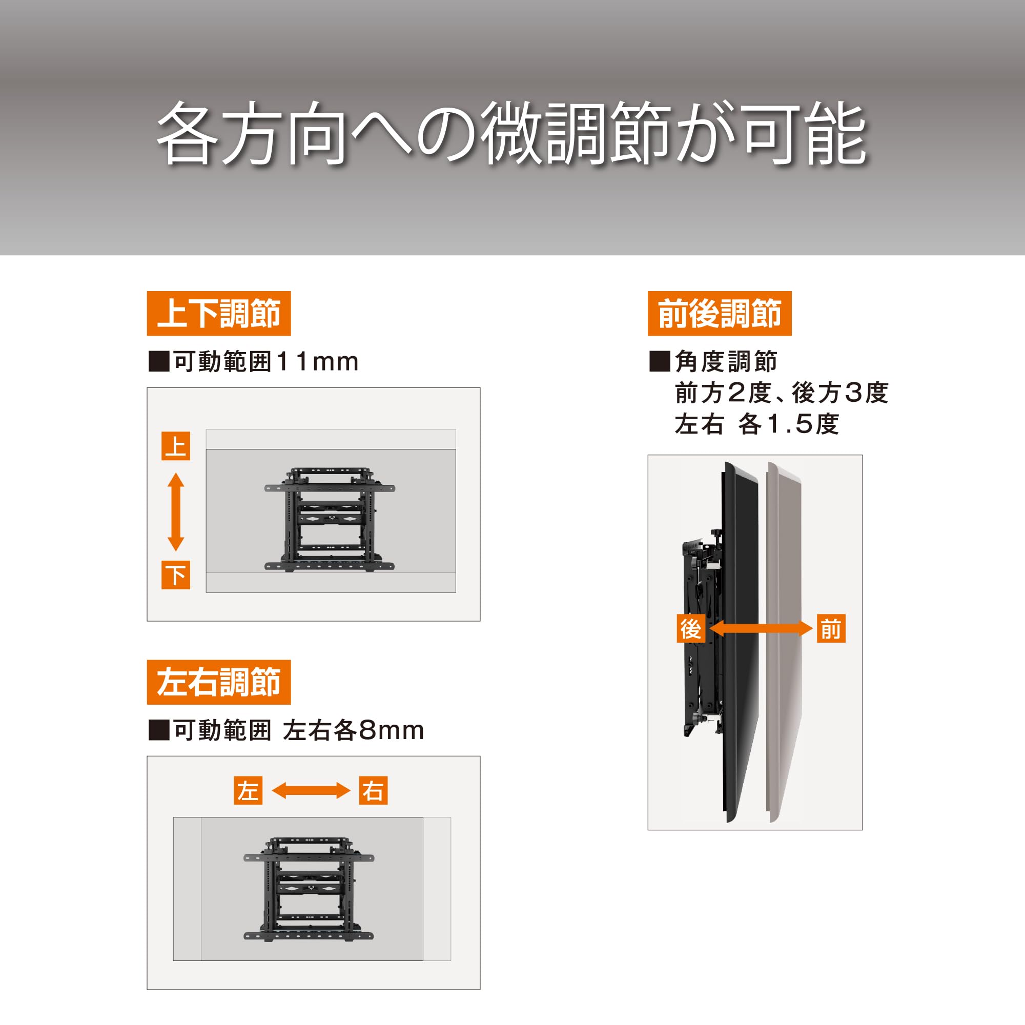 Amazon | ハヤミセレクト マルチ壁掛金具 75v型まで対応 VESA規格対応