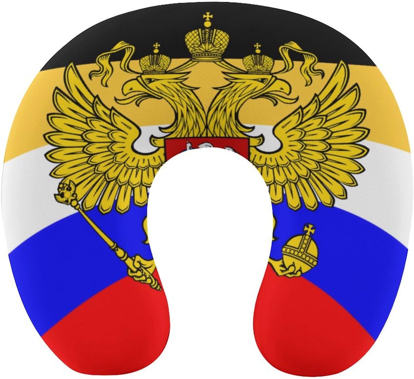 Flag of Russia Funny Travel Pillow U Shaped Memory Foam Neck Pillows Portable for Flight Car Home Office