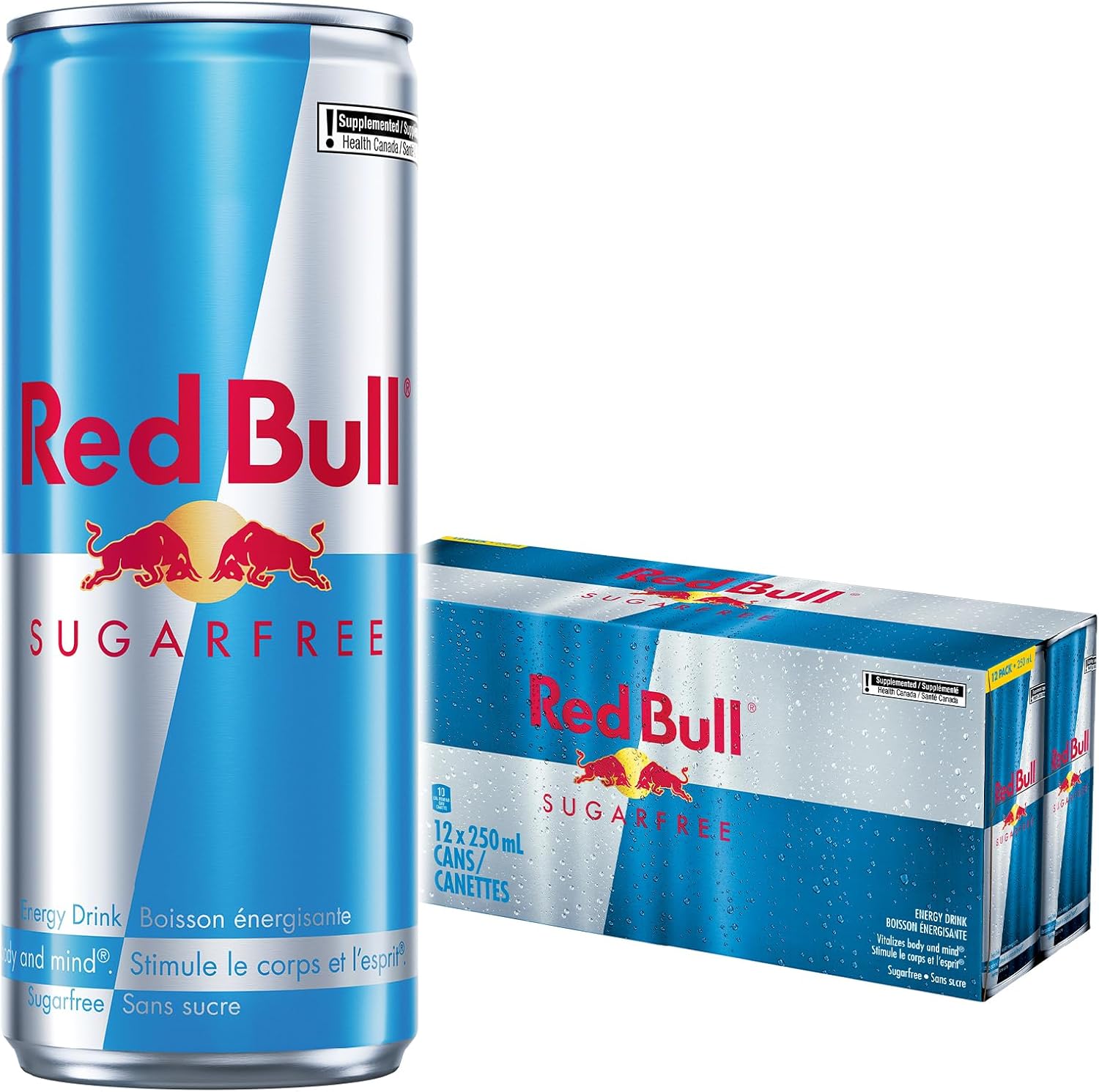 Red Bull Energy Drink, Sugar Free, 250ml (12 pack)