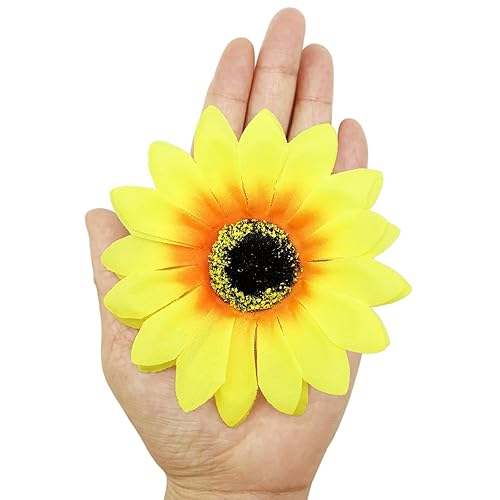 Miniatura 5 de 12 pinzas de girasol para el cabello, accesorios de 3.9 pulgadas para bodas, fiestas, bohemias, playa, fotografía, decoraciones de Navidad