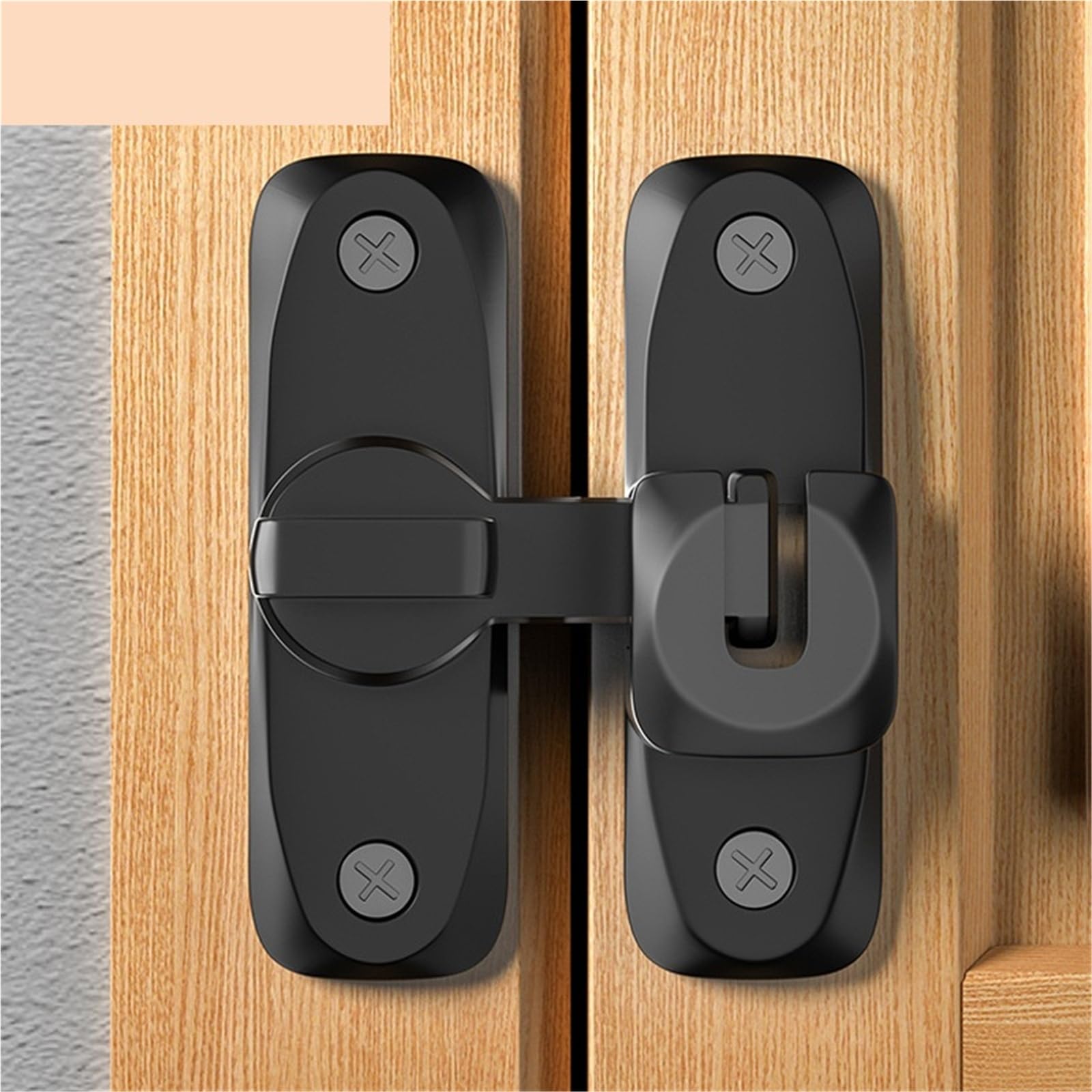 Verrou à loquet noir MA120 G au design épuré pour porte de maison moderne