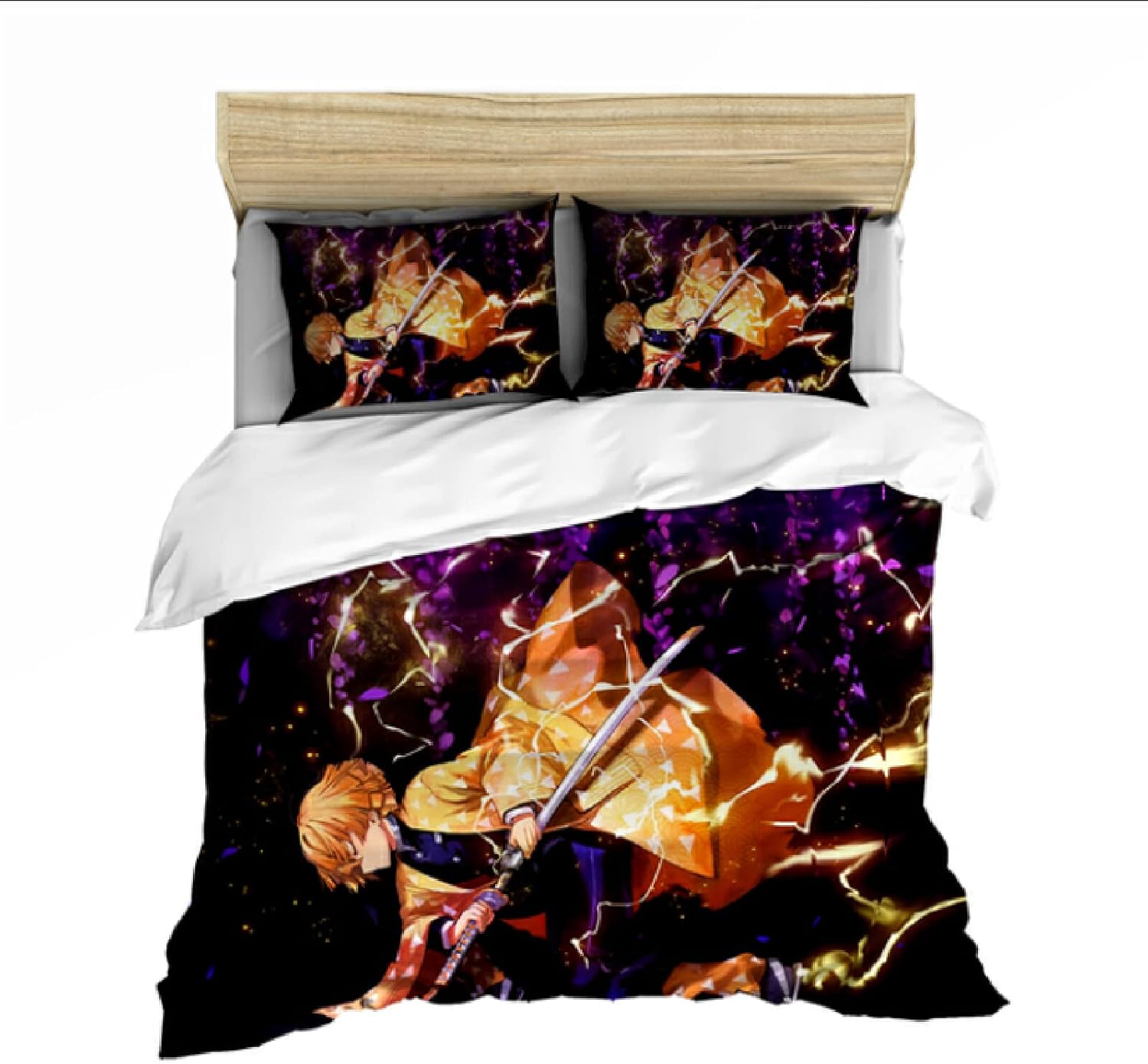 鬼滅の刃寝具セット3枚羽毛布団カバーアニメベッドキルトカバー3dプリント寝具シングルダブルブルーベッドカバーセット カラー3 79x79インチ 寝具 カバーセット カラー カラー2 Www Todapharma Com