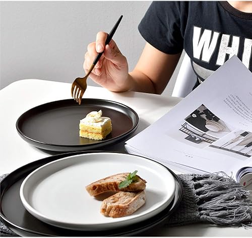 Miniatura 8 de Swuut Platos de cerámica mate para aperitivos de 6 pulgadas, juego de 4 pequeños platos de postre, aptos para microondas y horno, pan, postre de