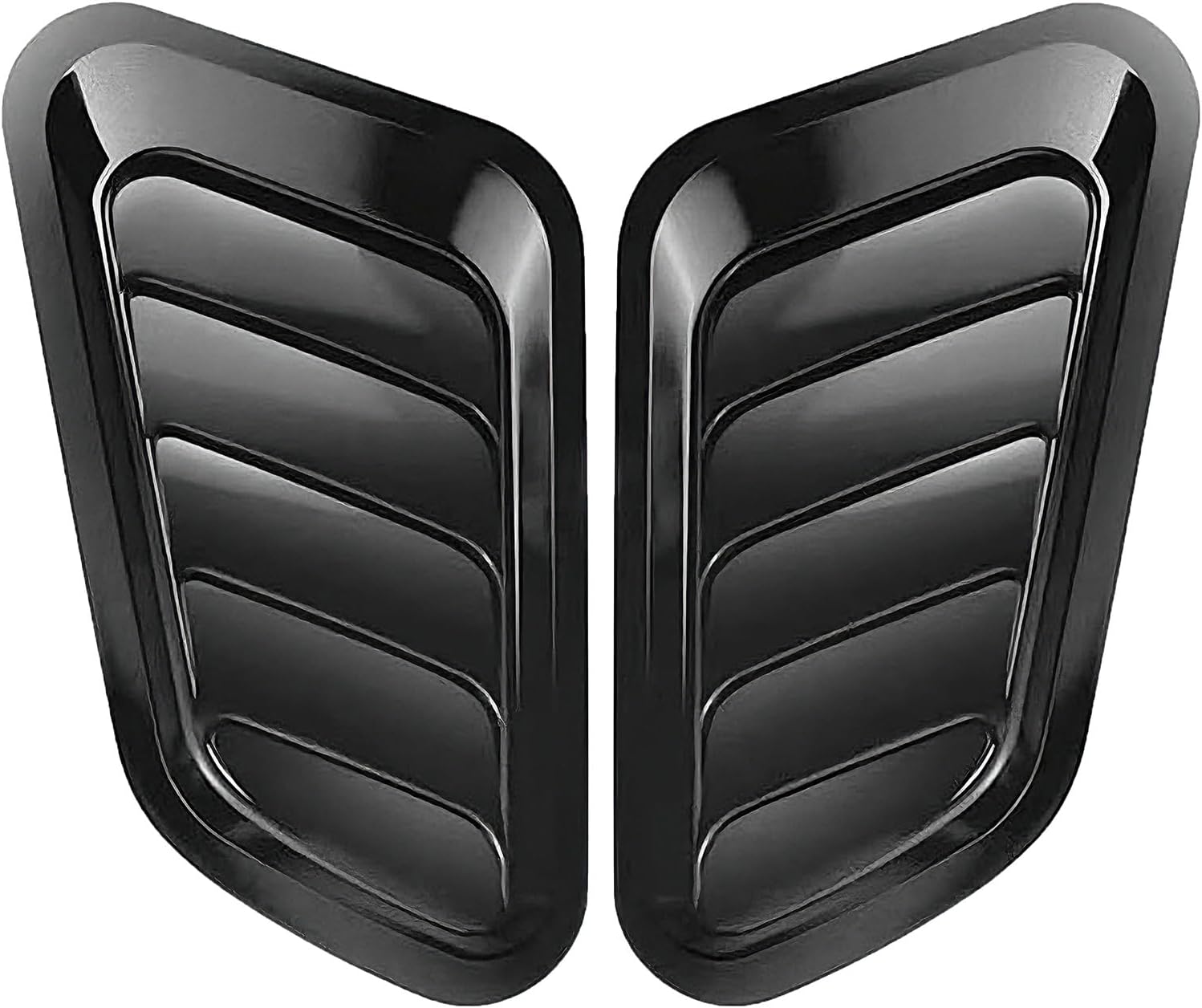 2Pcs Car Hood Vent Scoop Kit for Dodge RAM 1500 2Dr 2019-2024 2025, Air Flow Intake Louvers Hood Trim Cove Car Modified Accessory Vehicle Exterior Decorative,Carbon Fiber Texture
