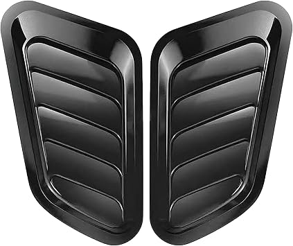 2Pcs Car Hood Vent Scoop Kit for Kia Rio 2015-2025, Air Flow Intake Louvers Hood Trim Cove Car Modified Accessory Vehicle Exterior Decorative,Black