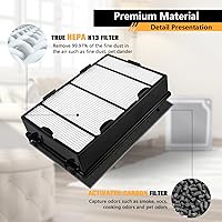 Vista 2 de Improvedhand HAPF600 HEPA Filter Replacement for Hol-mes Air Purifier, Replace HAPF600D, HAP615, HAP625, HAP650, HAPF600D-U3, HAP725, HAP750 Filter