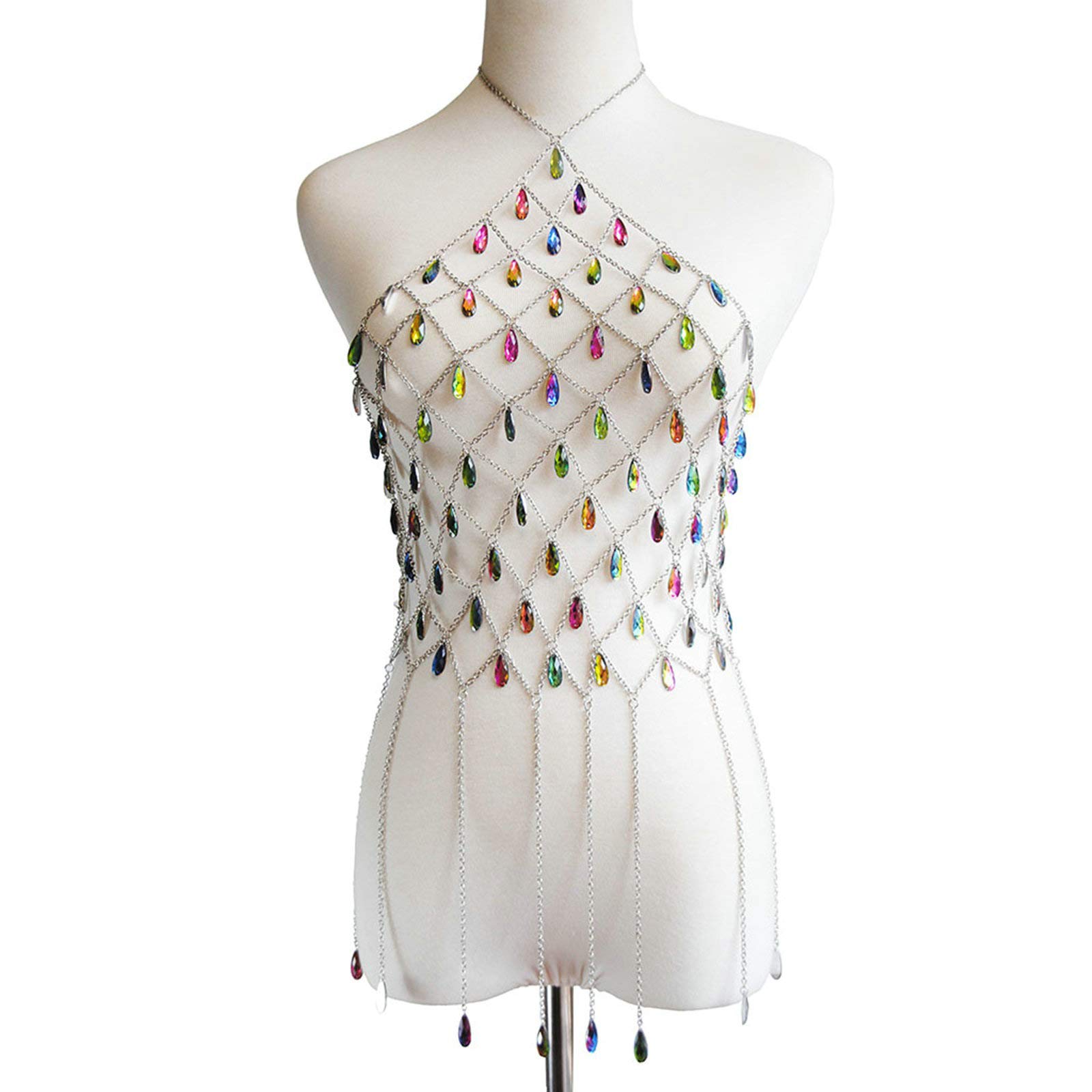 Body Chain Beach Chain Catena in lega Handmade Crystal Vest Body Chain e Lega, colore: Colorato, cod. BISST8981