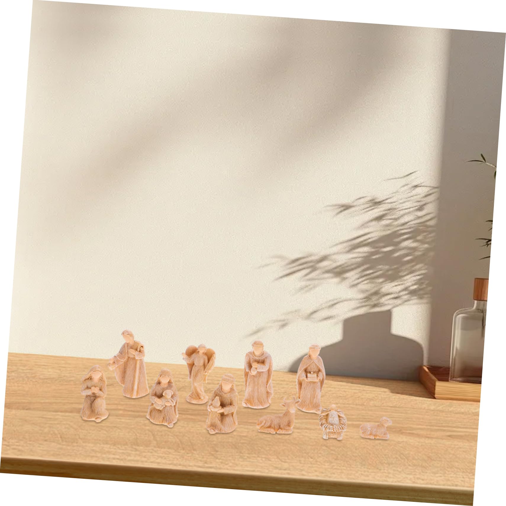 BESPORTBLE 1 Set Small Jesus Nativity Ornaments Resin Christmas Decorations for Home Office Religious Decor to Create Unique Artistic Atmosphere