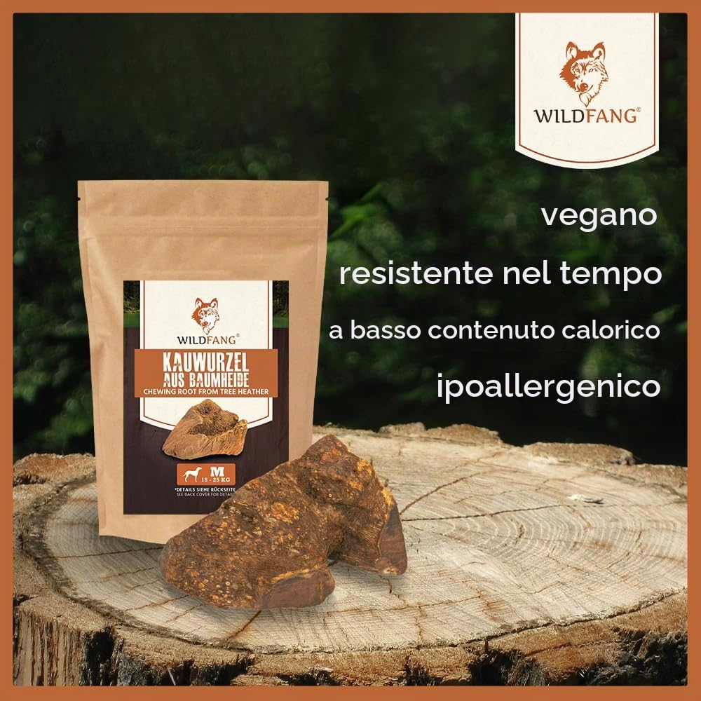 Wildfang® Set di Benvenuto per Cuccioli – Giochi per cani con masticativi naturali set assaggio al formaggio duro osso da masticare in pelle radice in legno d’olivo cibo per cani e snack senza cereali
