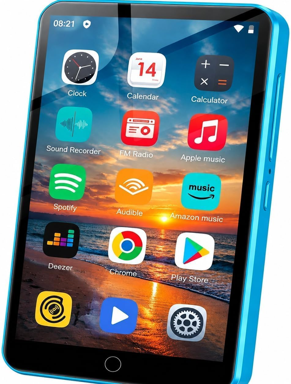 128GB MP3 Player with Bluetooth with 300mAh Lithium Polymer Battery Black