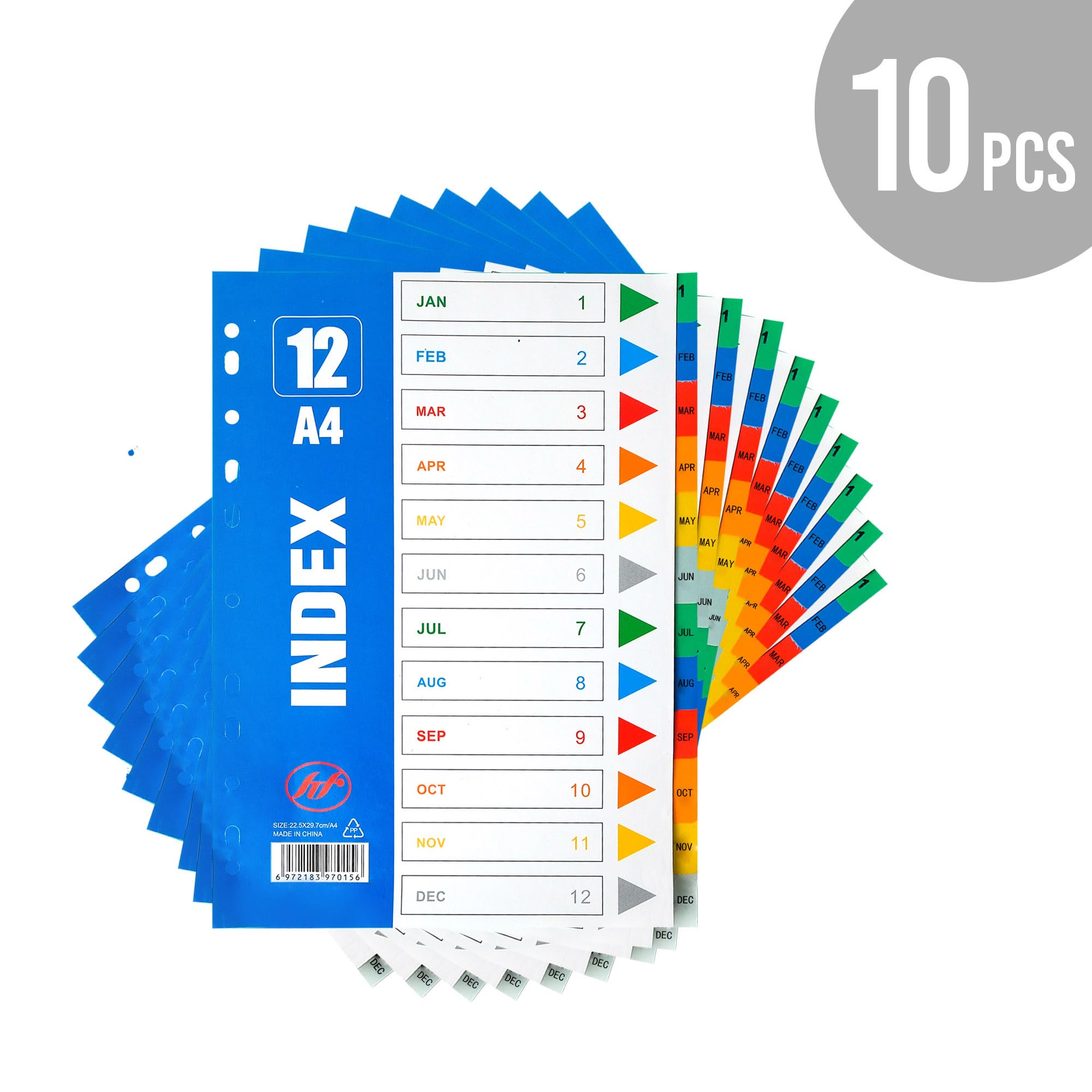 WENLISELL 10 Pack Jan-Dec File Dividers A4 - Image 2